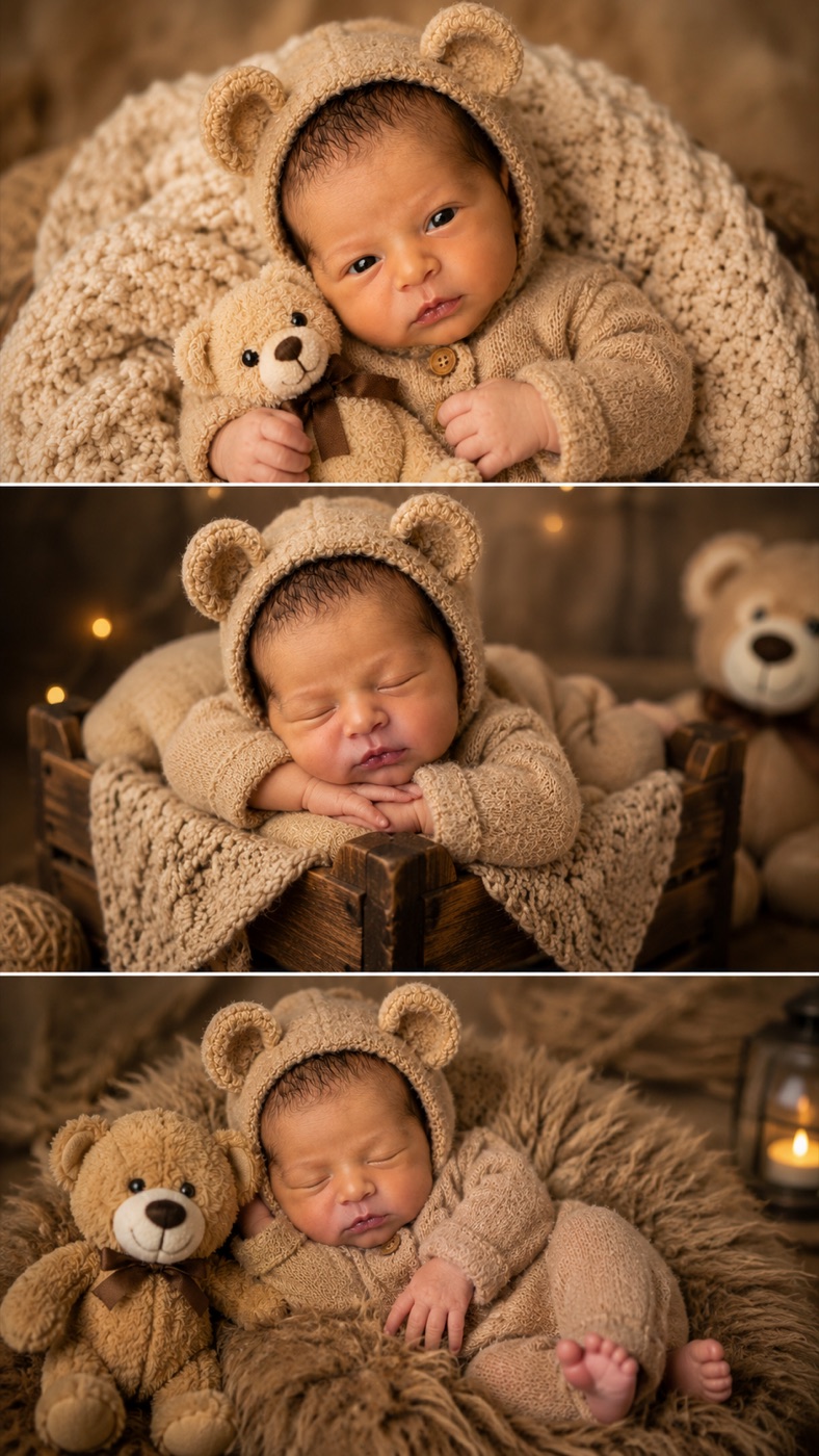 Composição Fine Art — coleção Teddy Bear